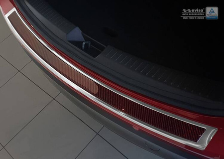 Nakładka na zderzak tylny do MAZDA CX-5 Carbon+Stal