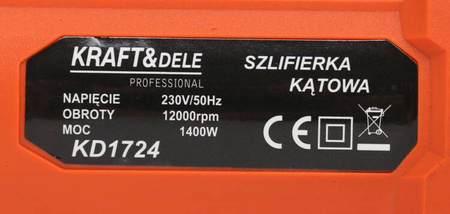 SZLIFIERKA KĄTOWA 1400W KD1724