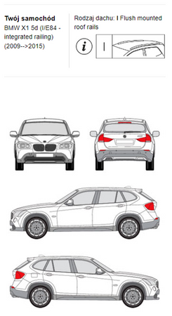 Bagażnik dachowy CRUZ AIRO FIX DARK BMW X1 E84