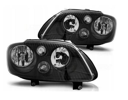 Lampy przednie reflektory VW Touran / Caddy Black Depo