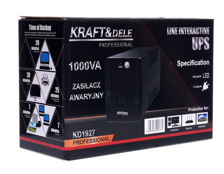 Zasilacz awaryjny UPS 1000VA LED KD1927