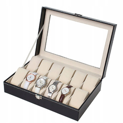 PUDEŁKO ETUI ORGANIZER SZKATUŁKA NA ZEGARKI 12 szt.