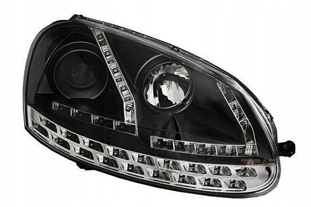 Reflektory przednie VW Golf V BLACK DAYLIGHT