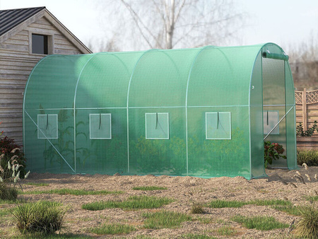 SZKLARNIA OGRODOWA 2,5 x 4 M 10m2 TUNEL FOLIOWY NA WARZYWA KWIATY ZAMYKANY PREMIUM