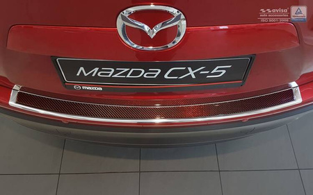 Nakładka na zderzak tylny do MAZDA CX-5 Carbon+Stal