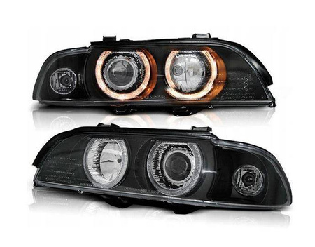 Reflektory lampy przednie BMW E39 ANGEL EYES D2S /