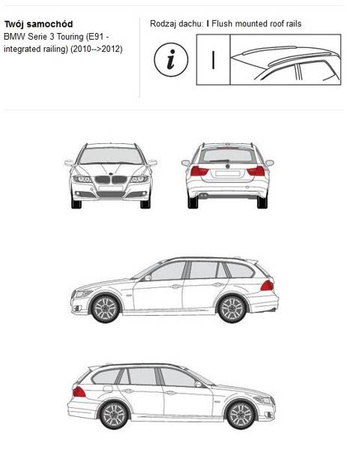 Bagażnik dachowy CRUZ S-FIX BMW E91 Touring