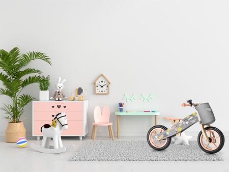 ROWEREK BIEGOWY 12" DLA DZIECI DREWNIANY Z TORBĄ PIANKOWE KOŁA EVA