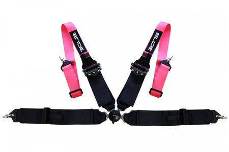 Pasy sportowe SLIDE Quick 4p 2"+3" Pink- Black