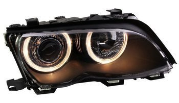 Reflektory przednie BMW E46 RINGI BLACK Sedan/Touring