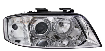 Lampy przednie reflektory Audi A6 C5 xenon D2S ringi