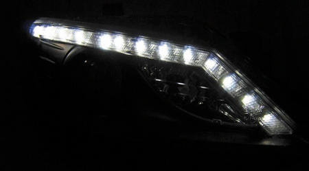 Reflektory Seat Ibiza 6j 08-12 Black Kieruniek Led