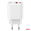 Ładowarka sieciowa Quick Charge GaN 38W USB-A + USB-C AMIO-04287