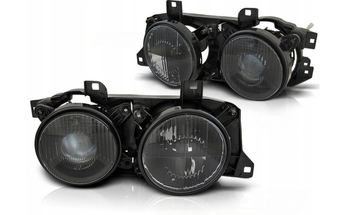 Reflektory lampy Soczewkowe Black Do Bmw E32/E34