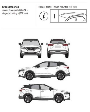 Bagażnik dachowy AIRO CRUZ FIX Nissan Qashqai 2021