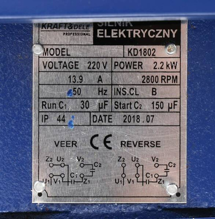 Silnik elektryczny 2,2KW 220V KD1802