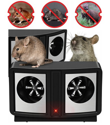 ULTRADŹWIĘKOWY ODSTRASZACZ GRYZONI SIECIOWY Z DIODĄ LED DUAL-SONIC DO PIWNICY NA STRYCH NA MYSZY SZCZURY KUNY