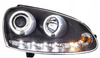 Reflektory przednie VW Golf V BLACK RINGI