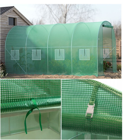 SZKLARNIA OGRODOWA 2,5 x 4 M 10m2 TUNEL FOLIOWY NA WARZYWA KWIATY ZAMYKANY PREMIUM