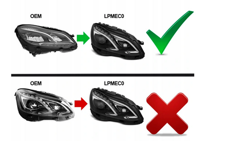 LAMPY MERCEDES W212 13-16 BLACK DRL FULL LED LIFT