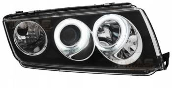 Reflektory lampy przednie SKODA FABIA I Ringi Blac