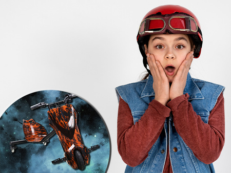 TRÓJKOŁOWY GOKART ELEKTRYCZNY SKUTER POJAZD DESKOROLKA HULAJNOGA DRIFTUJĄCA REGULOWANA LED WYŚWIETLACZ KLAKSON BLUETOOTH DLA DZIECI MŁODZIEŻY