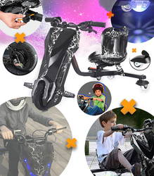 TRÓJKOŁOWY GOKART ELEKTRYCZNY SKUTER POJAZD DESKOROLKA HULAJNOGA DRIFTUJĄCA REGULOWANA LED WYŚWIETLACZ KLAKSON BLUETOOTH DLA DZIECI MŁODZIEŻY