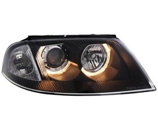 Reflektory lampy przednie Passat B5 FLDEPO BLACK RINGI