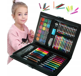 ZESTAW ARTYSTYCZNY KREDKI FARBKI DO MALOWANIA 98 SZT W WALIZCE