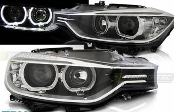 Reflektory lampy przednie BMW F30 F31 Angel Eyes LED Black