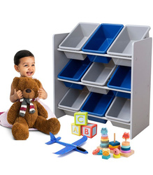 REGAŁ NA ZABAWKI DLA DZIECI ORGANIZER 9 POJEMNIKÓW DO PRZECHOWYWANIA