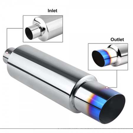 TŁUMIK KOŃCOWY PRZELOTOWY SMOKE TIP 70MM