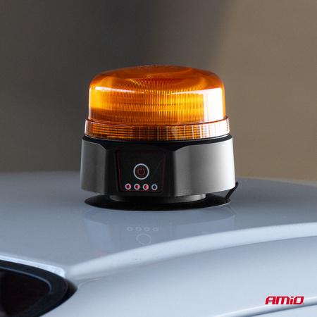 Bezprzewodowa lampa ostrzegawcza kogut LED z pilotem R65 R10 12V 24V AMIO-03932