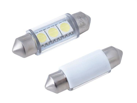 Żarówka VISION Festoon SV8.5 36mm 12V 3x 5050 SMD LED, biała, 2 szt.