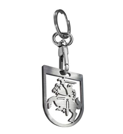 Brelok stalowy - Litwa (srebrny)