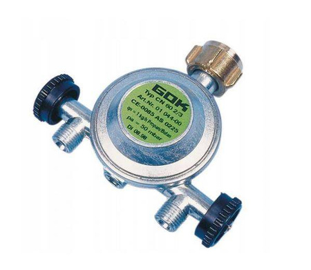 Reduktor gazowy do gazu 2 wyjścia 50 mbr GOK
