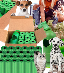 WORECZKI NA PSIE ODCHODY 24 ROLKI + ETUI WORKI NA KUPY ZWIERZĘCE MOCNE WYTRZYMAŁE BIODEGRADOWALNE