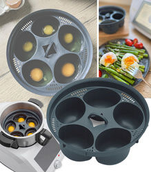 WKŁADKA DO GOTOWANIA JAJEK THERMOMIX MONSIEUR SMART CONNECT NA 5 JAJEK SZARA CZĘŚĆ ZAMIENNA