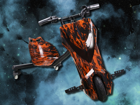 TRÓJKOŁOWY GOKART ELEKTRYCZNY SKUTER POJAZD DESKOROLKA HULAJNOGA DRIFTUJĄCA REGULOWANA LED WYŚWIETLACZ KLAKSON BLUETOOTH DLA DZIECI MŁODZIEŻY