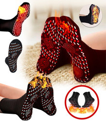 SKARPETY GRZEJĄCE CZARNE Z WYPUSTKAMI POBUDZAJĄCE KRĄŻENIE MASAŻ STÓP