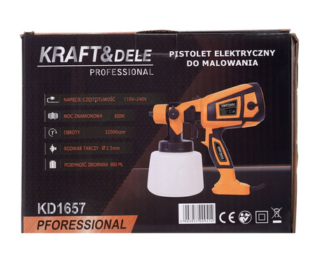 Pistolet lakierniczy HVLP 650W  KD1657