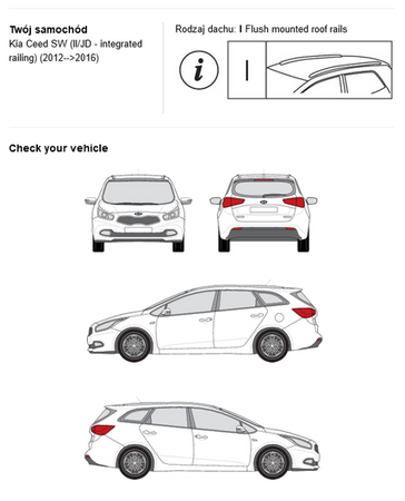 Bagażnik dachowy CRUZ AIRO FIX DARK Kia Ceed SW 2012-16