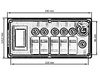 Panel przełączników ALU,ON-OFFx5, 1xZ, BA 3x5A 2x10A 1x15A IP68