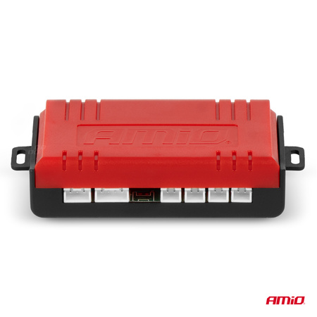 Zestaw czujników parkowania cofania Buzzer 4 sensory białe AMIO-01568