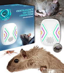 ODSTRASZACZ ULTRADŹWIĘKOWY NA GRYZONIE OWADY KUNY SKUTECZNY ODSTRASZACZ PRZECIW SZKODNIKOM ELEKTRYCZNY