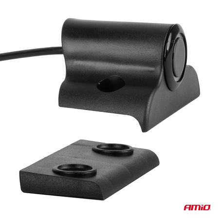 Zestaw czujników parkowania czujniki cofania MAX LED 4 sensory czarne 19 mm TRUCK AMIO-02292