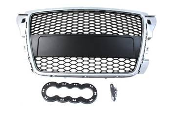 GRILL AUDI A3 8P RS-STYLE SILVER-BLACK (07-12)