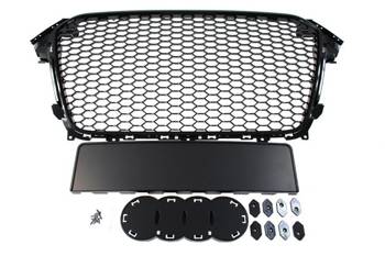 GRILL AUDI A4 B8 RS-STYLE BRIGHT BLACK (12-15)