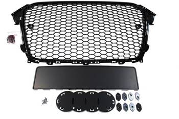 GRILL AUDI A4 B8 RS-STYLE BRIGHT BLACK (12-15) PDC