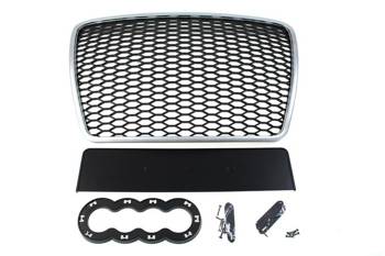 GRILL AUDI A6 C6 RS-STYLE MATT SILVER-BLACK (09-11)